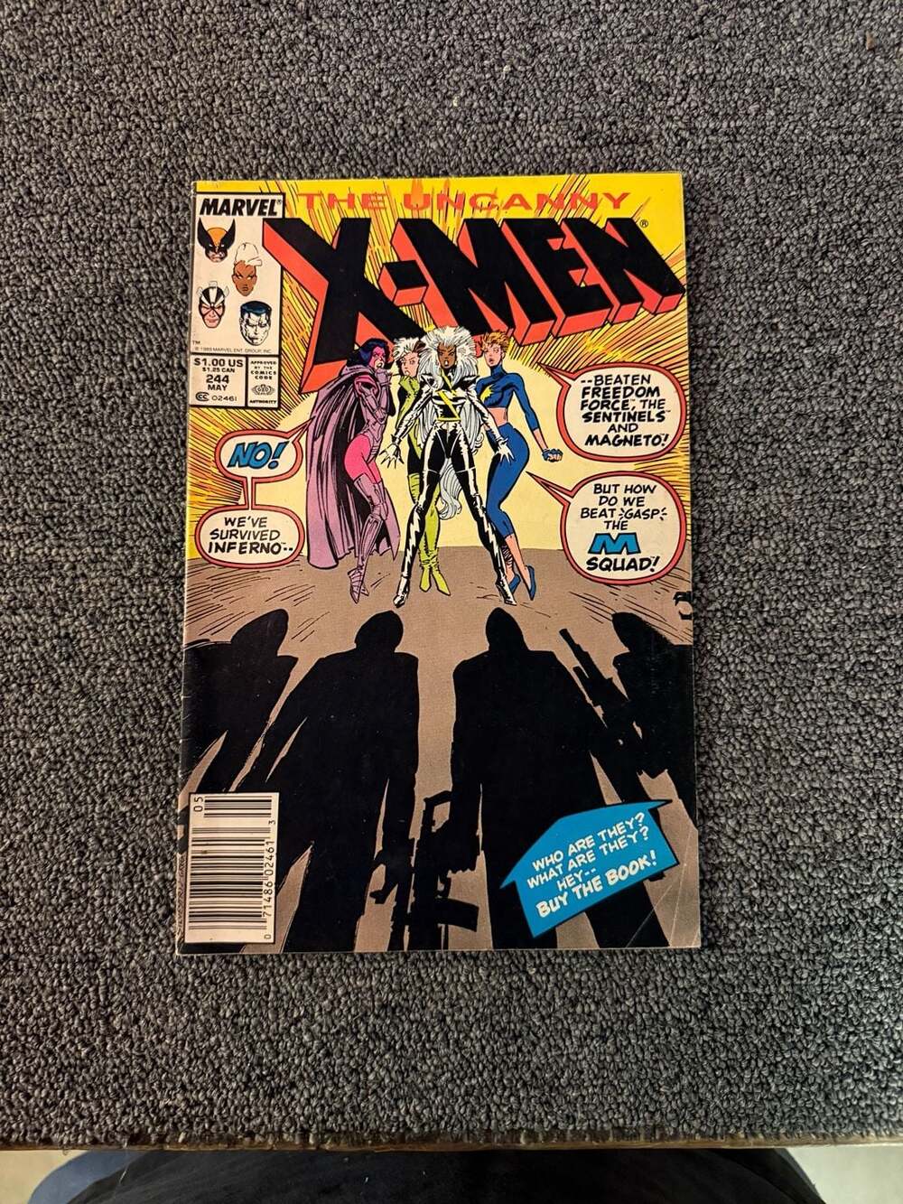 The Uncanny X-Men #244 Marvel Comic Book May 1989